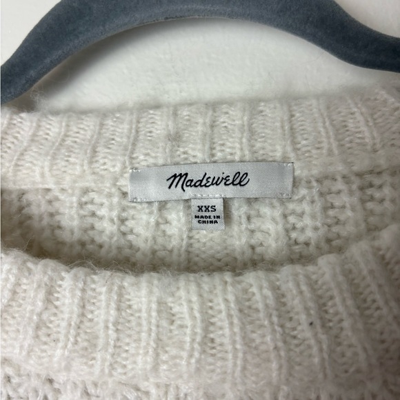 MADEWELL • Women’s Charley Pullover Sweater Alpaca Blend Antique Cream Size XXS - Picture 5 of 6